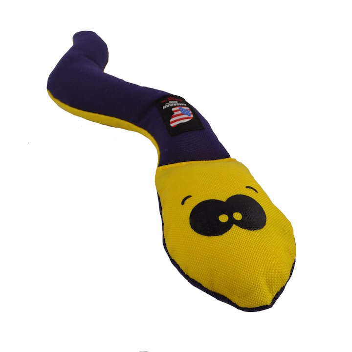 Dog Toy: Wiggle Worm Cordura Squeaker Dog Toy 