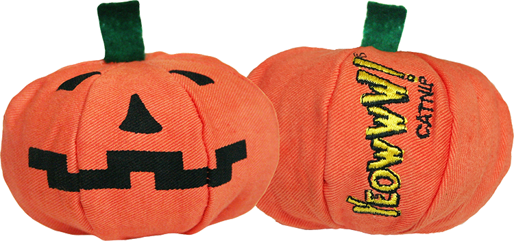 Cat Toy:  Holiday Pumpkin Yeowww-loWeen Stuffed with Organic Catnip