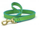 Lime with Aqua Bamboo Leash- 5/8" or 1"